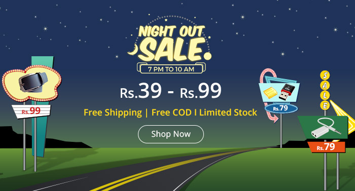 ShopClues: Night Out Sale – Deals from Rs.39- Rs.99 | Free Shipping & COD