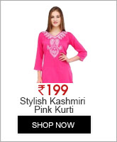 Stylish Kashmiri Embroidery Pink Kurti