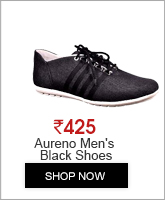 Aureno Men's Black Stylish Casual Shoes (Option - 21)