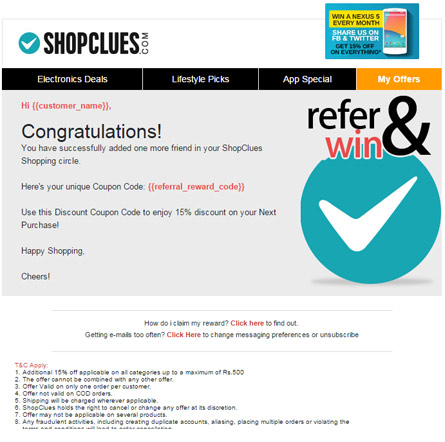 shopclues new user coupon code