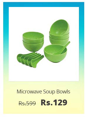  Set of 12 pcs Microwave Safe Soup Bowl in Opalware Material- 100 ml Green 