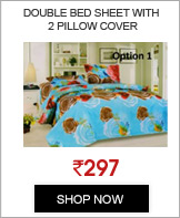 Double Bed Sheet with 2 Pillow Cover