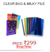 Clear Bag & Milky file - COMBO- ( Set of 5 each)