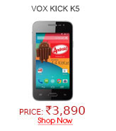 Vox Kick K5 Dual Sim Smartphone 4inch Android 4.4 Kit-kat 3g Mobile 