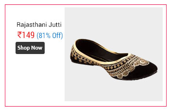 Rajasthani Black and Gold Jutti  