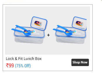LOCK & FIT 650 Set Of 2 (4 Way Lock and Seal Airtight Lunch Box)  