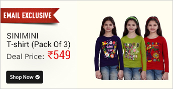 SINIMINI GIRLS PRINTED FULL SLEEVE TSHIRT ( PACK OF 3 )SMF700_PURPLE_MEGANDI-RED
