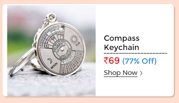 50 years Calender date month year day time compass keychain keyring for key ring  