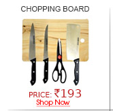 Kitchen Pro Durable Chopping Board With 4 Knives & 1 Scissor