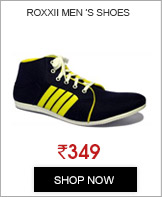 Roxxii Yellow & Black Men Casual Shoes