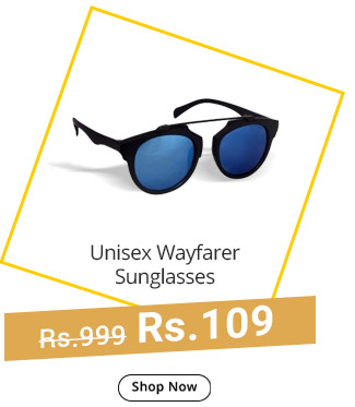  HH Blue Mirrored Unisex Wayfarer Sunglasses 