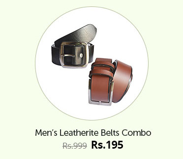 Men's Leatherite Belts Combo 
