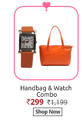 Fidato Orange Handbag + Orange Strap Watch  