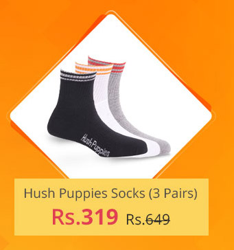  Hush puupies Men's Casual Quarter Length Soft Cotton Socks Pack Of 3 Pair 