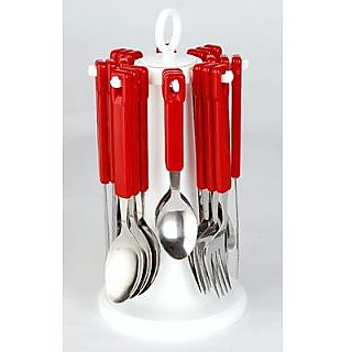 Elegante Stainless Steel, Plastic Cutlery Set(Pack Of 24)
