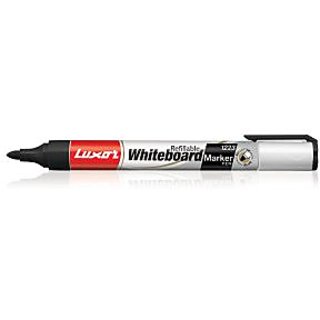 Luxor Refillable White Board Marker Pen (Black)(Pack Of 10)