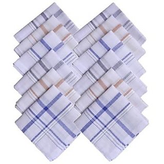shopclues: Rs 168 for 100% Cotton Stripe Pattern Handkerchiefs (Pack of 12)