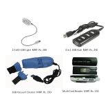 Usb Combo Of 4 In 1 Usb Hub, 13 Led Usb Light, Usb Vacuum Cleaner & Card Reader