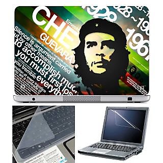 FineArts Laptop Skin Che Guevara Accomplish With Screen Guard and Key Protector - Size 15.6 inch
