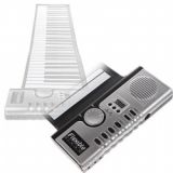 Wonderful And Compact 61 Key Midi Portable Roll Soft Keyboard Piano Black White