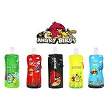 SET OF FIVE Angry Birds Folding,foldable,freezable and Reusable water bottle for kids for school, tution, camping ,sports gift item.