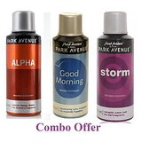 Combo of Park Avenue Good Morning Deo Spray - 150 ml (For Men) + Park Avenue Alpha Deo Spray - 150 ml(For Men) + Park Avenue Storm Deo Spray - 150 ml(For Men)