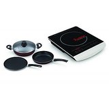 Padmini Induction Cooktop Fusion With Padmini 3Pc Non Stick Cookware Set