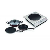 Padmini Induction Cooktop Inox With Padmini 3Pc Non Stick Cookware Set