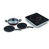 Padmini Induction Cooktop Platina With Padmini 3Pc Non Stick Cookware Set