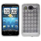 Amzer 90741 Luxe Argyle High Gloss Tpu Soft Gel Skin Case - Clear For Htc Desire Hd