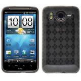 Amzer 90742 Luxe Argyle High Gloss Tpu Soft Gel Skin Case - Smoke Grey For Htc Desire Hd