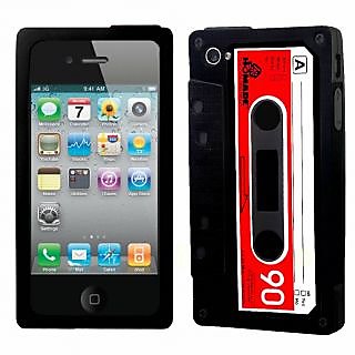Retro Icassette Iphone Case For Iphone 4 & 4s - Black