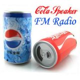 Cola Can Mp3 Player,Fm,Stereo Portable Multimedia Speaker,Built In Battery With Usb Rechargable