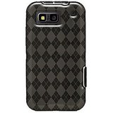 Amzer 89788 Luxe Argyle High Gloss TPU Soft Gel Skin Case - Smoke Grey