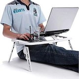 Portable Laptop Stand Foldable e Table With 2 USB Cooling Fans