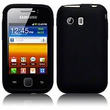 SILICONE BACK COVER SKIN CASE FOR SAMSUNG GALAXY Y S5360 -BLACK