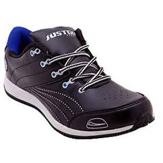 Just Go Men Designer Funky Black Blue Sports Shoes 624
