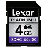 Lexar Sd/sdhc Platinum Ii 4 Gb 100x Flash Memory Card Lsd4gbbsbna100