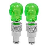New Flashing Flash Wheel Lights For All Bikes / Cars - Green 1 Pair