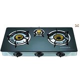 Automatice Glass top 3 Burner Gas Stove