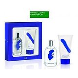 BENETTON Blu Mans Gents Perfume EDT 100ml + Shower Gel 150ml TD-341