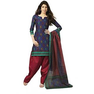 unstitched churidar dress material Dupatta Salwar Kameez available at ShopClues for Rs.649