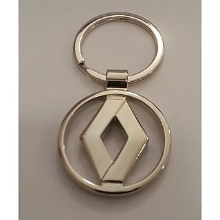 Renault Logo Metal Chrome Plated Keychain Duster Scala