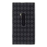 Amzer 95280 Luxe Argyle High Gloss Tpu Soft Gel Skin Case Smoke Grey For Nokia Lumia 920