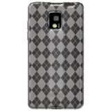 Amzer Luxe Argyle High Gloss Tpu Soft Gel Skin Case For Lg Optimus 2x P990 Clear