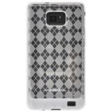 Amzer Luxe Argyle High Gloss Tpu Soft Gel Skin Case For Samsung Galaxy S Ii Gt I9100 Clear