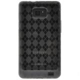 Amzer Luxe Argyle High Gloss Tpu Soft Gel Skin Case For Samsung Galaxy S Ii Gt I9100 Smoke Grey