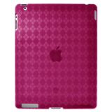 Amzer Luxe Argyle High Gloss Tpu Soft Gel Skin Case For Apple Ipad 2 Hot Pink Color