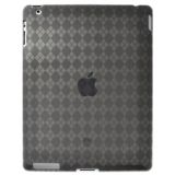 Amzer Luxe Argyle High Gloss Tpu Soft Gel Skin Case For Apple Ipad 2 Smoke Grey Color