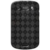 Amzer Luxe Argyle High Gloss Tpu Soft Gel Skin Case For Blackberry Bold 9900 9930 Smoke Grey